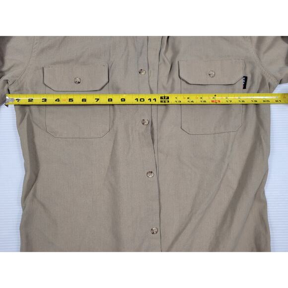 Drifire CAT2 Flame Resistant Utility Shirt Mens MD-T Medium Tall Brown Khaki - Picture 9 of 9